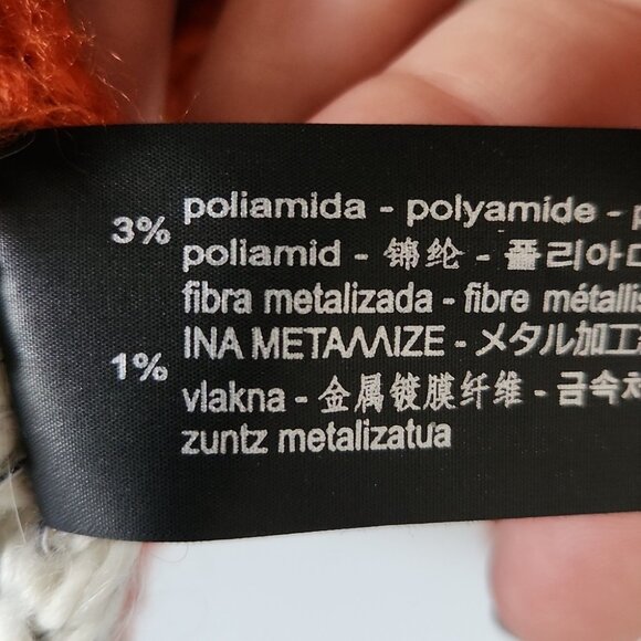 ZARA | Knit Fair Isle Crewneck Sweater Pullover Sz SMALL - Picture 8 of 9